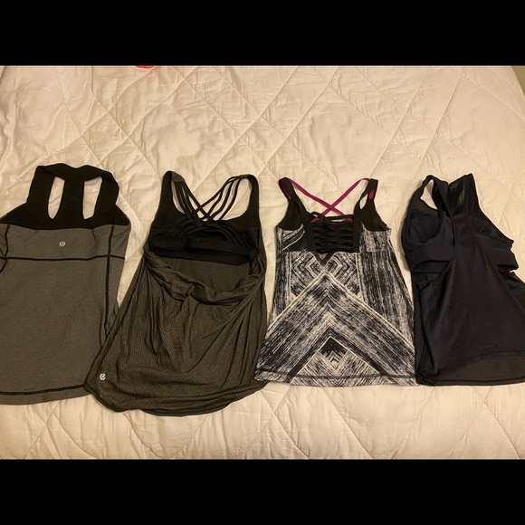 Lot of 4 Lululemon workout tanks size 4 - Picture 2 of 2